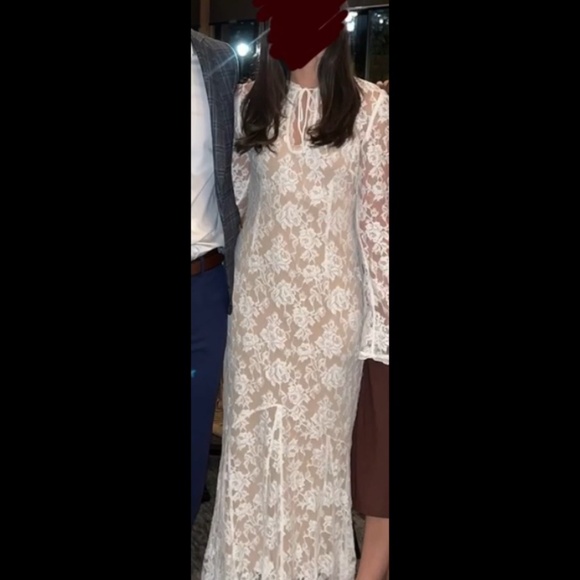 Revolve (Stone Cold Fox) long lace dress. Size M - Picture 2 of 4